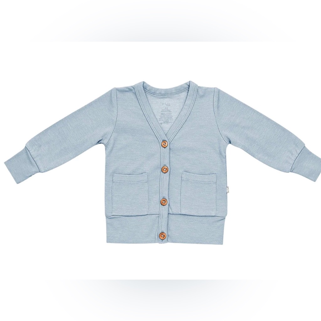 Kyte Baby Bamboo Jersey Cardigan In Fog